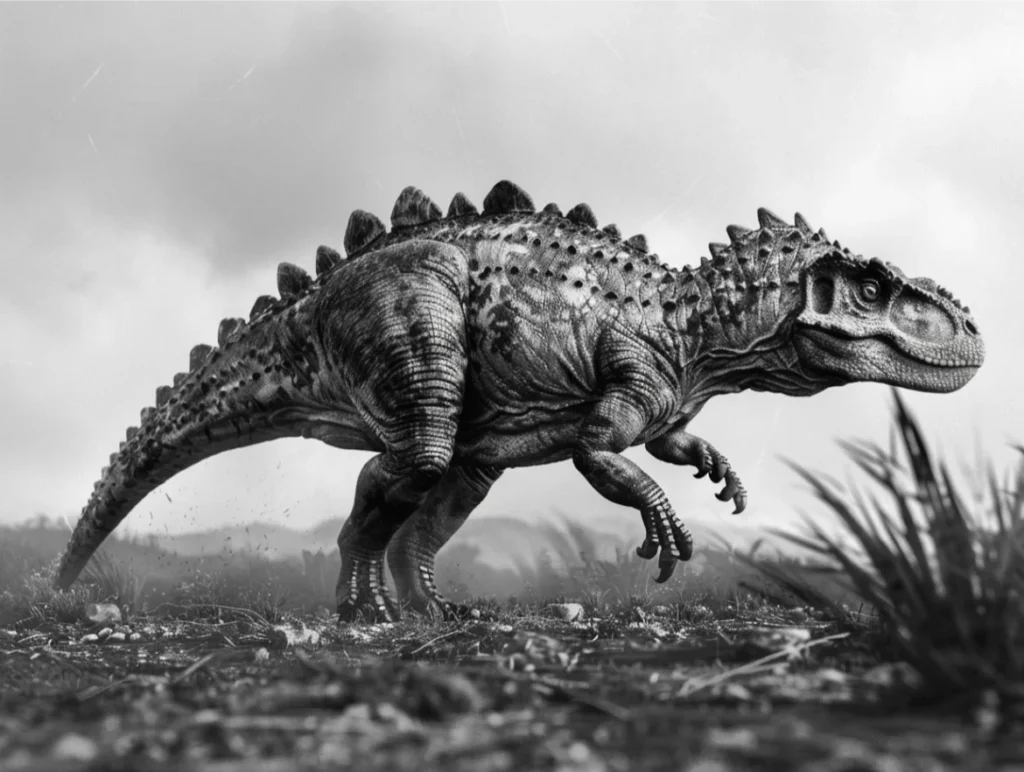 photo of Ceratosaurus b/w